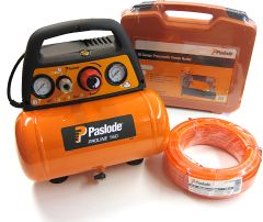 Paslode 142571 FN1850.2 afwerkspijker apparaat (16 - 50 mm) mini-brads 1,2 mm + Proline 160 Compressor