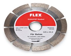 Flex-tools Zubehör 349046 Diamanttrennscheibe 125 x 22,2 mm Standard Beton