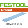 Festool 497162 Schuurstroken Korrel 180 Granat 50 stuks STF 80x400 P180 GR/50 - 1