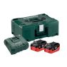 Metabo 685077000 Accu Pakket 2 x 18V LiHD 5,5Ah + 1 x Lader ASC Ultra V in Metaloc - 1