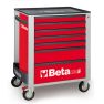 Beta 24002073 C24S/7-R Werkzeugwagen mit 7 Schubladen Rot - 1