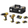 DeWalt DCK2060S3T-QW Combo Set 18V 3 x 1,5 Ah Li-Ion - DCD778 Akku-Bohrmaschine DCF787 Schlagschrauber - 1