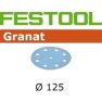 Festool 497148 Schuurschijven Granat STF D125/90 P120 GR/10 - 1