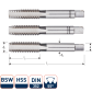 Rotec 3060002 HSS Handgewindeschneidsatz 3 Stück DIN 352 BSW 3/32-48 - 1