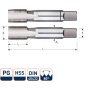 Rotec 3150700 HSS-Handgewindeschneidsatz PG 7-20 - 1