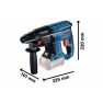 'Bosch Blauw 0611911100 GBH 18V-21 Boorhamer 18 Volt excl. accu"s en lader in doos''' - 2