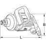 KS Tools 515.3260 3/4" superMONSTER leistungsstarker Druckluft-Schlagschrauber, 3405 Nm, 504 mm - 8